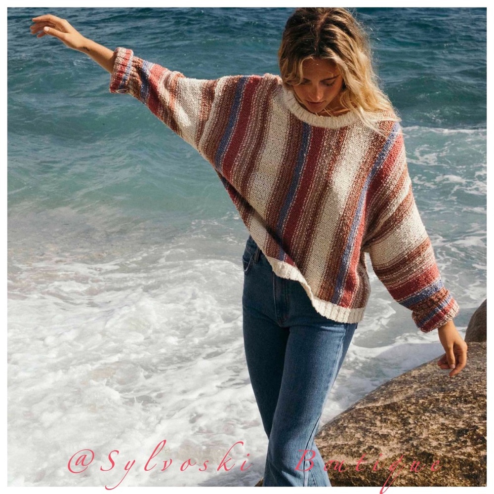 🔥Billabong Easy Going Striped Sweater NWT